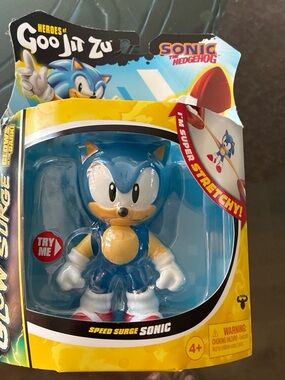 Heroes of Goo Jit Zu Speed Surge Sonic Blue Stretchy Figure